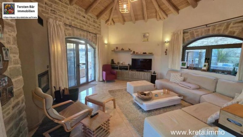 Pitsidia Kreta, Pitsidia Naturstein Villa die Komfort und Charme vereint Haus kaufen